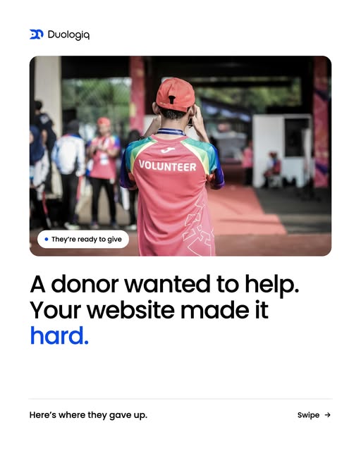 Ready to give. The website made them work for it.
